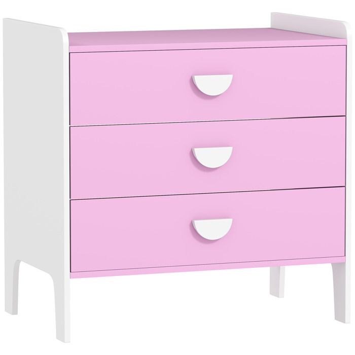 Commode pour enfants - AIYAPLAY - 3 tiroirs - pour chambre denfant crèche salle de jeux - MDF - 60 x 40 x 60 cm - rose Commode pour enfants - AIYAPLAY - 3 tiroirs - pour chambre denfant crèche salle de jeux - MDF - 60 x 40 x 60 cm - rose
