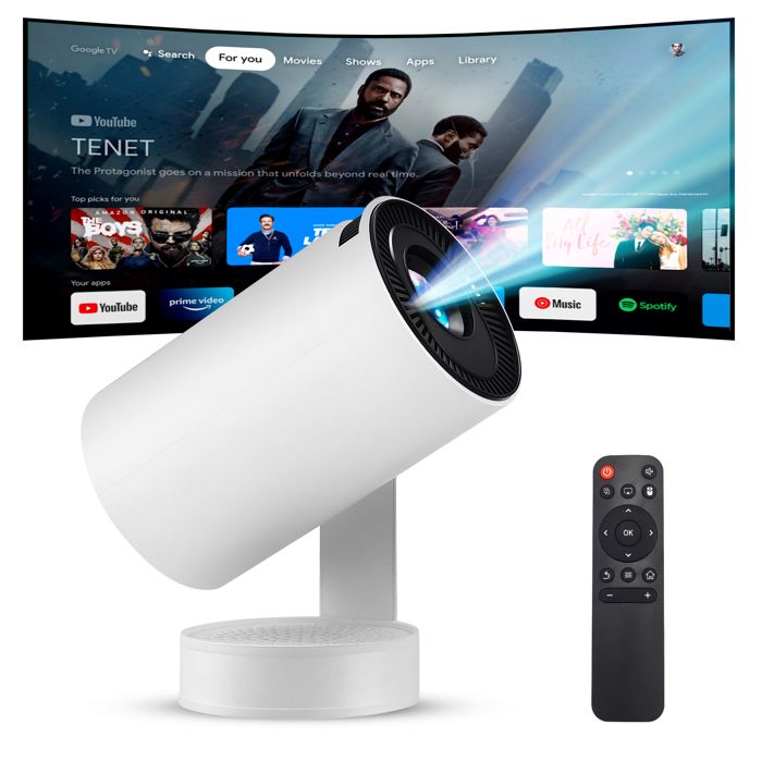 Projecteur Rétro Gaming 4K Avec 30 000 Jeux Intégrés – HCS350, 720p Natif, 2 Manettes Sans Fil, WiFi 5G, Bluetooth, Android 12 Projecteur Rétro Gaming 4K Avec 30 000 Jeux Intégrés – HCS350, 720p Natif, 2 Manettes Sans Fil, WiFi 5G, Bluetooth, Android 12