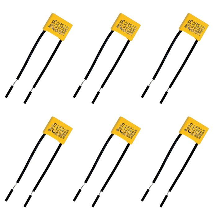 Pack De 6 Condensateurs Polypropylène, Condensateur Sécurité 0,22µf — free download