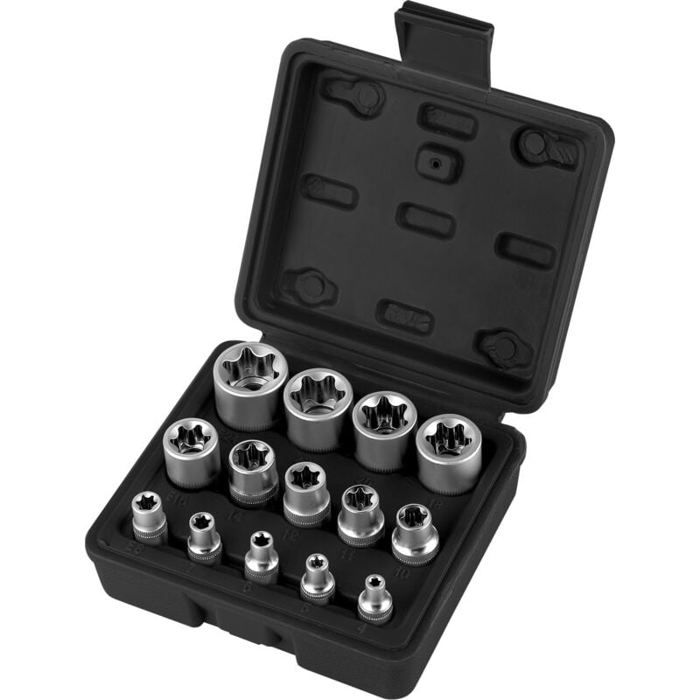 Coffret Douille Torx Femelle 1/4 3/8 1/2 Douille de Profilés E Torx E4 E5 E6 E7 E8 E10 E11 E12 E14 E16 E18 E20 E22