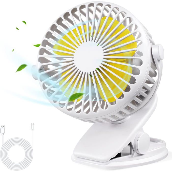 Ventilateur USB silencieux ventilateur de bureau USB portable avec batterie rechargeable ventilateur de refroidissement - Liaiki