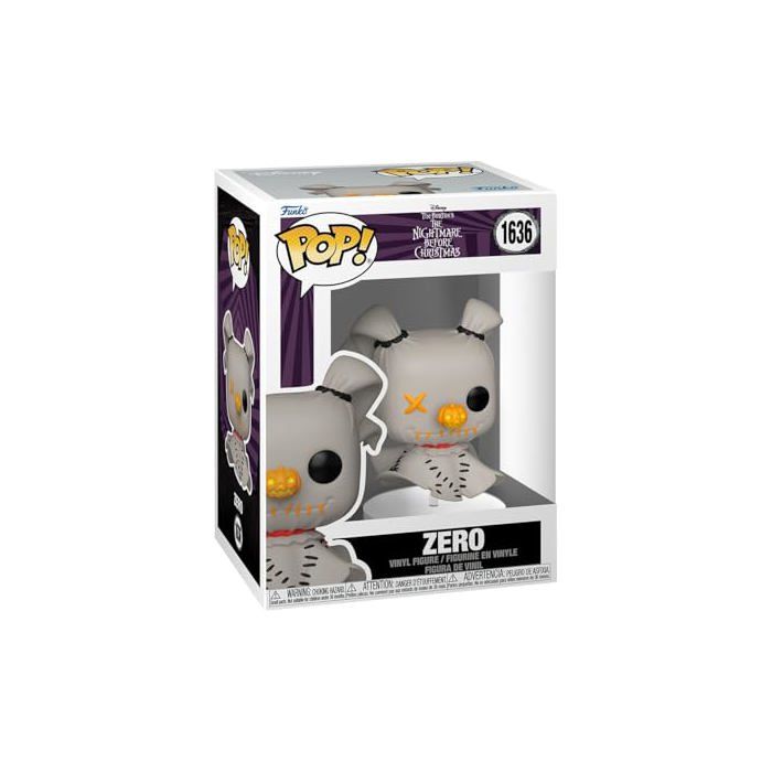Figurine en vinyle à collectionner - Funko - Zero - The Nightmare Before Christmas - 9 5 cm - Vinyle durable