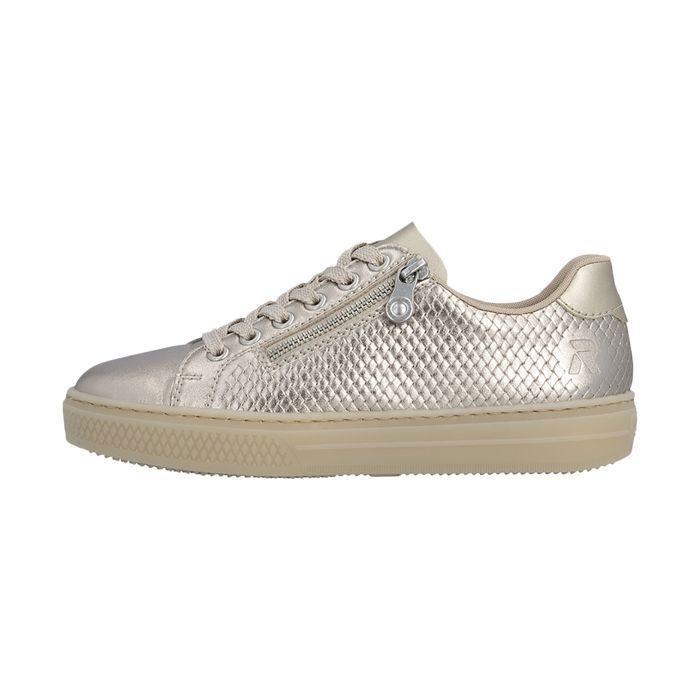 Basket Basse Cuir Rieker Artigo - Metalique Basket Basse Cuir Rieker Artigo - Metalique