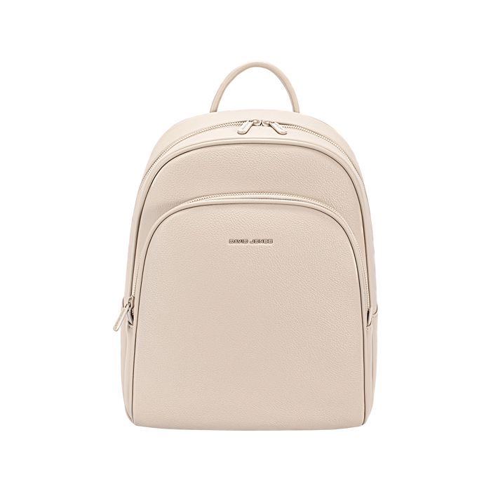David Jones Paris - Sac à dos femme Ville - Similicuir PU - Taille Moyenne - Grande Capacité - Couleur Beige David Jones Paris - Sac à dos femme Ville - Similicuir PU - Taille Moyenne - Grande Capacité - Couleur Beige