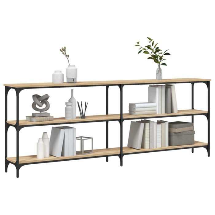 Réduction - Table dEntrée Bout de Canapé Noir Meuble console noir 100x40x80 cm bois dingénierie 03_29083146