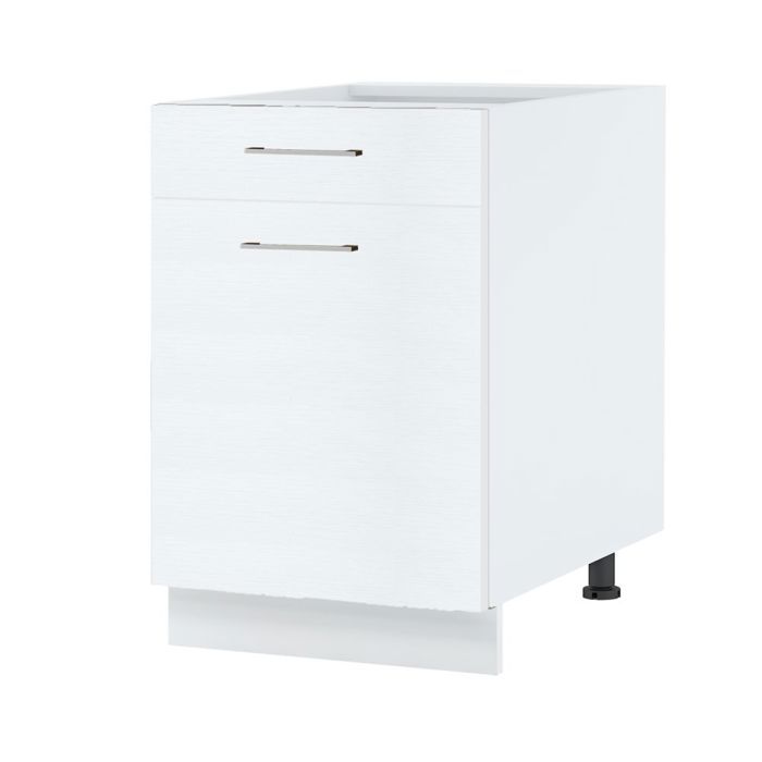 Meuble bas de cuisine Bellissi Blanc 1 porte 1 tiroir L 60 cm - Cuisineandcie