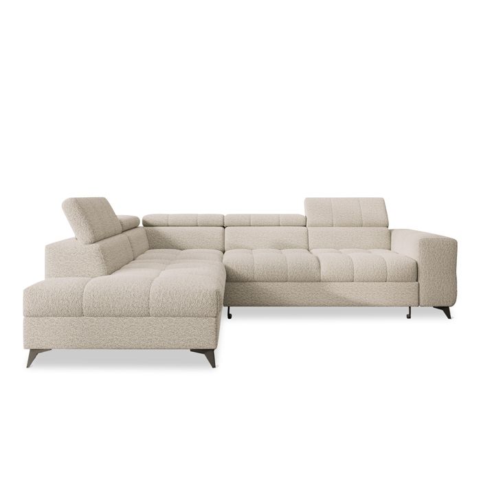 Canapé dangle gauche convertible Gaspard Bouclette Beige Canapé dangle gauche convertible Gaspard Bouclette Beige