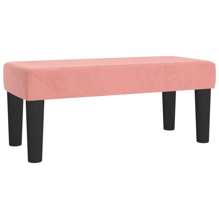 Rose Meuble dentrée - Banc Rose 70x30x30 cm Velours m2846