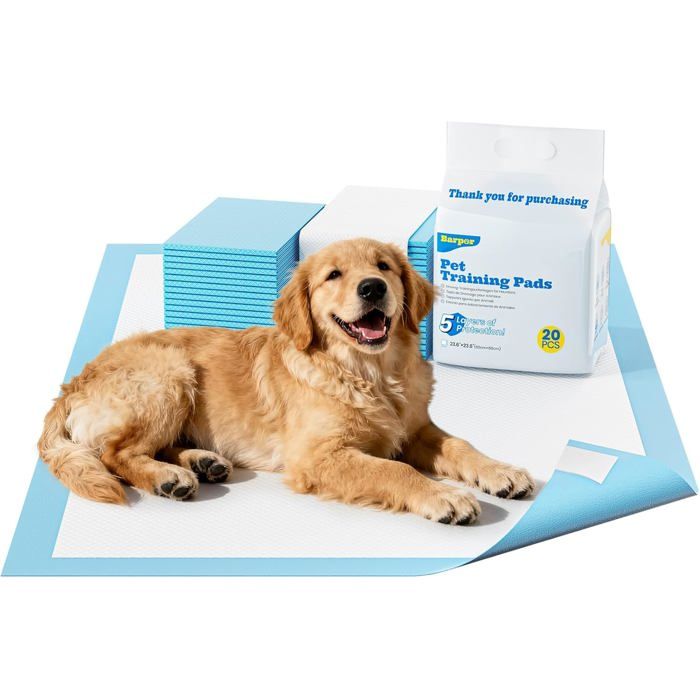 Alaise pour Chien 60x60cm-Aleses Jetables pour Chien 40 PiècesTapis de Propreté Chien TapisDesign à 5 Couches