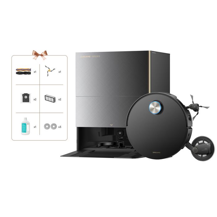 Dreame X60 Pro Ultra Complete Gris - Robot Aspirateur Laveur avec Bras UltraExtend aspiration 42 000Pa Lavage Serpillières 100 °C