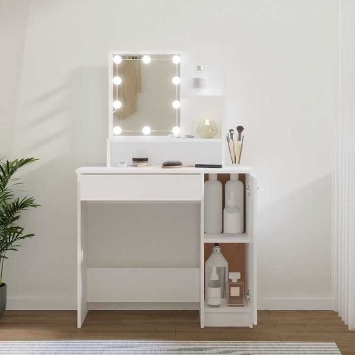 Coiffeuse chambre - 1 PC - Pour femmes - avec LED blanc 86 5x35x136 cm T2901