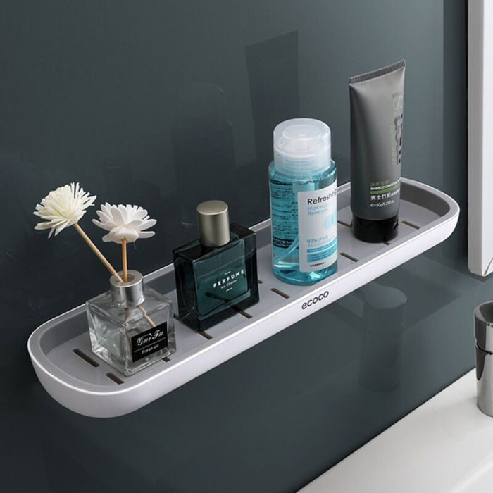 Étagère de douche murale - PZCC - B - Acier inoxydable - Sans perçage - 42 cm
