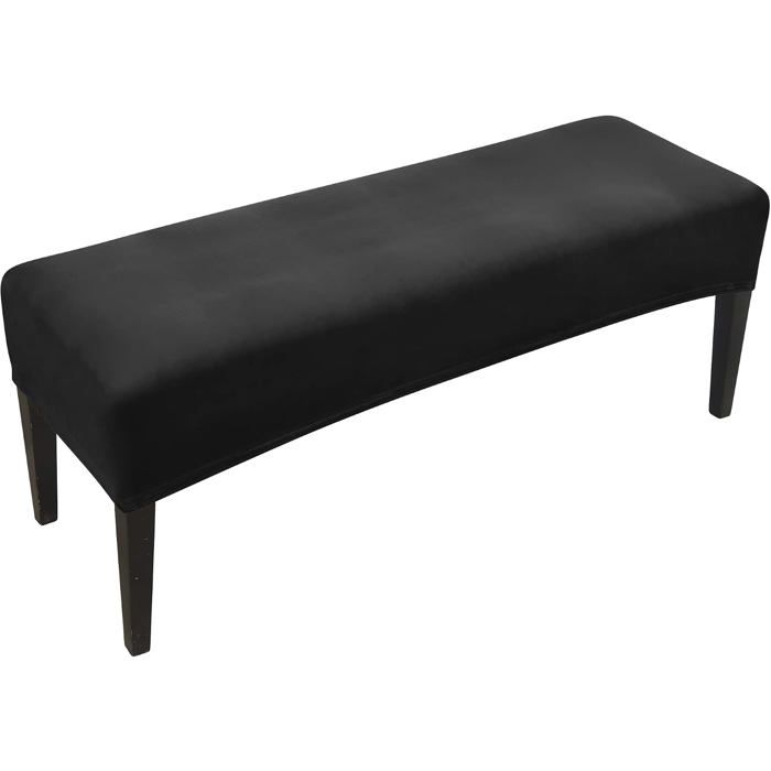 Housse de Banc Extensible en Velours Protection Antitache 150x45x14 cm Camel Lavable