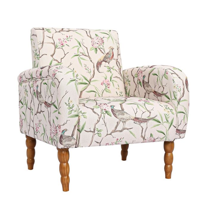 Fauteuil de salon HomeMiYN avec accoudoirs siège rembourré confortable pour chambre et coin lecture