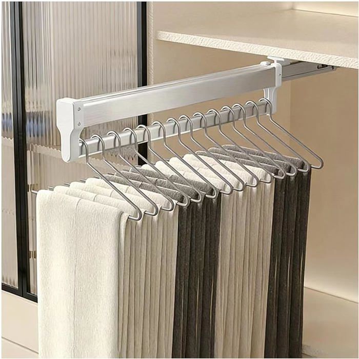 Porte Pantalon Coulissant Tringles De Garde Robe 55cm/21.65in Pcard Porte Vetements Extensible Rail 550mm/21.65 BARRE DE PENDERIE