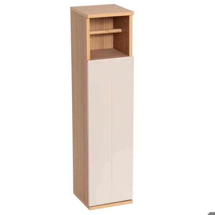 MEUBLE RESERVE ET DEROULEUR PAPIER WC 1 PORTE /1 ETAGERE INTERIEURE - RIVOLI - Tendance MEUBLE RESERVE ET DEROULEUR PAPIER WC 1 PORTE /1 ETAGERE INTERIEURE - RIVOLI - Tendance