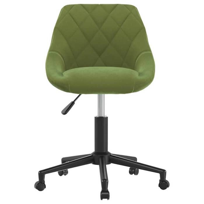 Vert Chaise pivotante de bureau Vert clair Velours - Meuble de bureau &12926