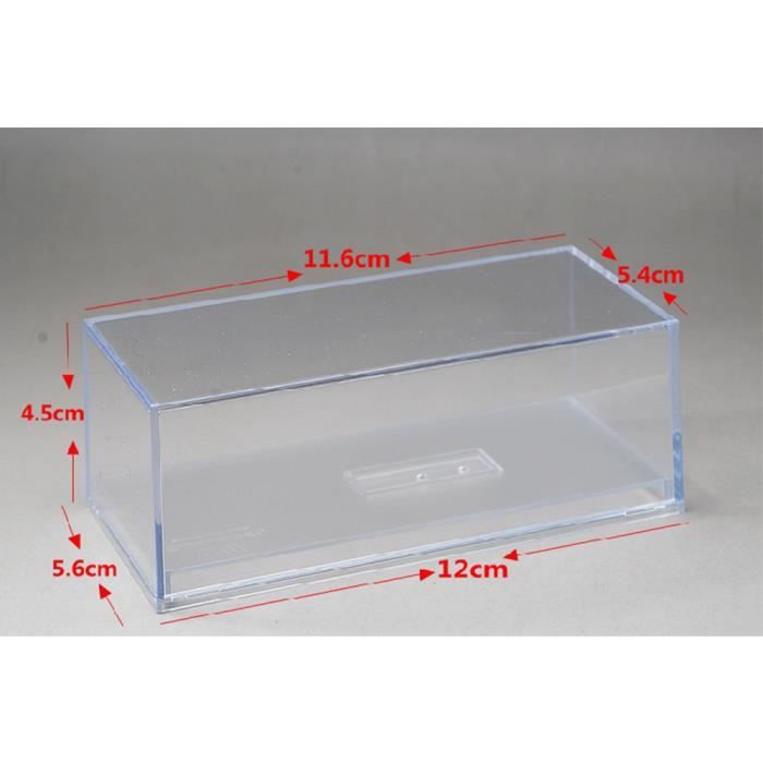 Boîte d'Exposition Transparente en Acrylique, Vitrine Transparente Robuste, Vitrine de Protection Antipoussière, Boîte d'Exposition Cube Robuste pour Objets de Collection, 1 Pcs, 4.44x1.96x1.37 Pouces