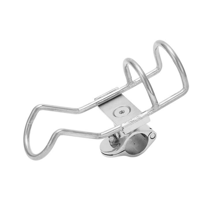 BOROCO Support De Canne à Pêche Sur Rail – Acier Inoxydable, Rotation 360° (32 Angles), Serrage 25-32 Mm, Coussin Caoutchouc, Trou Drainage