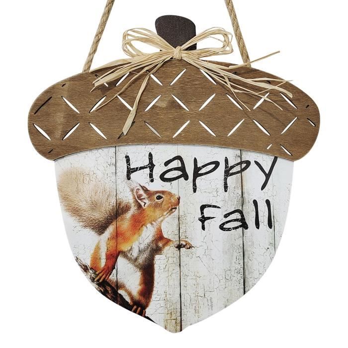 Déco Automne Maison : Lot De 4 Citrouilles En Bois Lettrées Orange Et Blanc