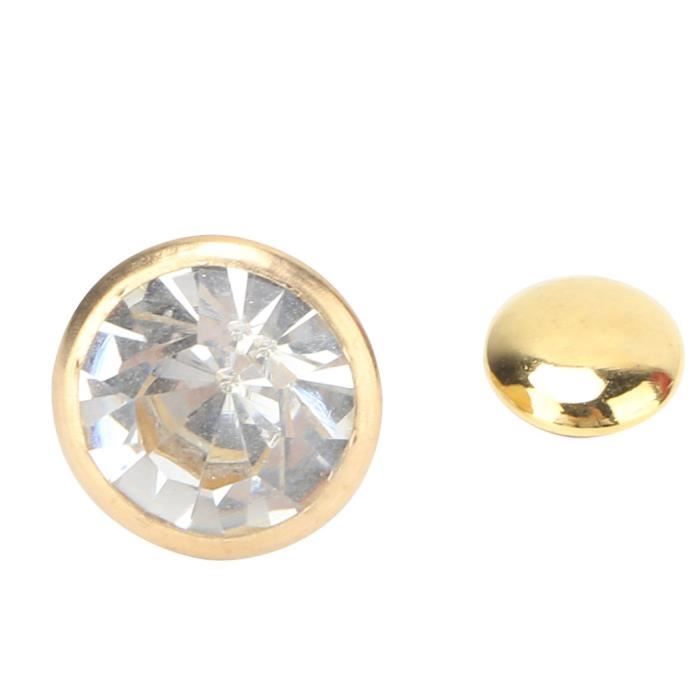 100pcs M2 x 10mm métal plaqué laiton doré Rivets oeillets