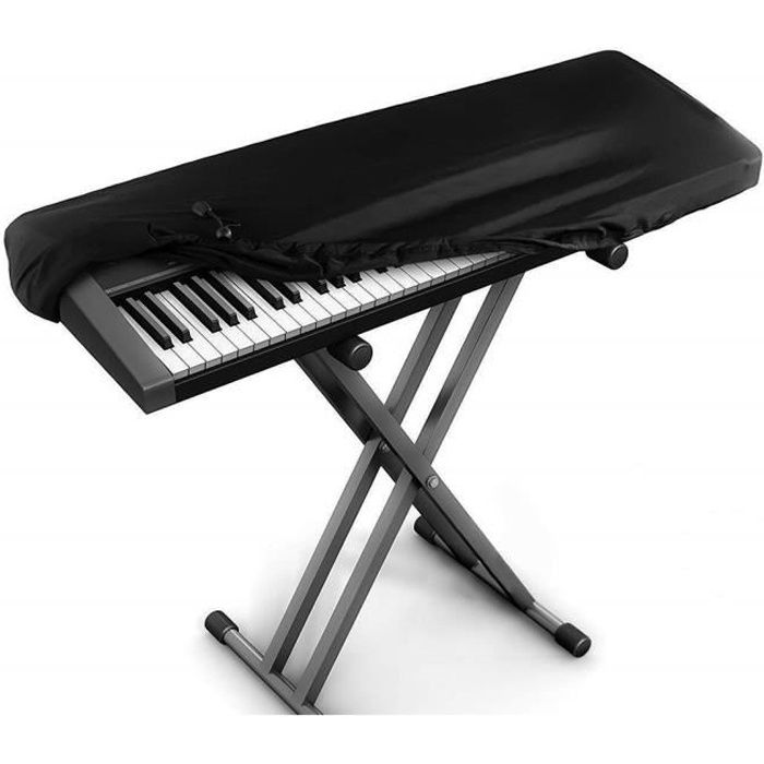 Healifty Housse de protection anti-poussière pour clavier de piano électrique 88 touches tissu élastique extensible 