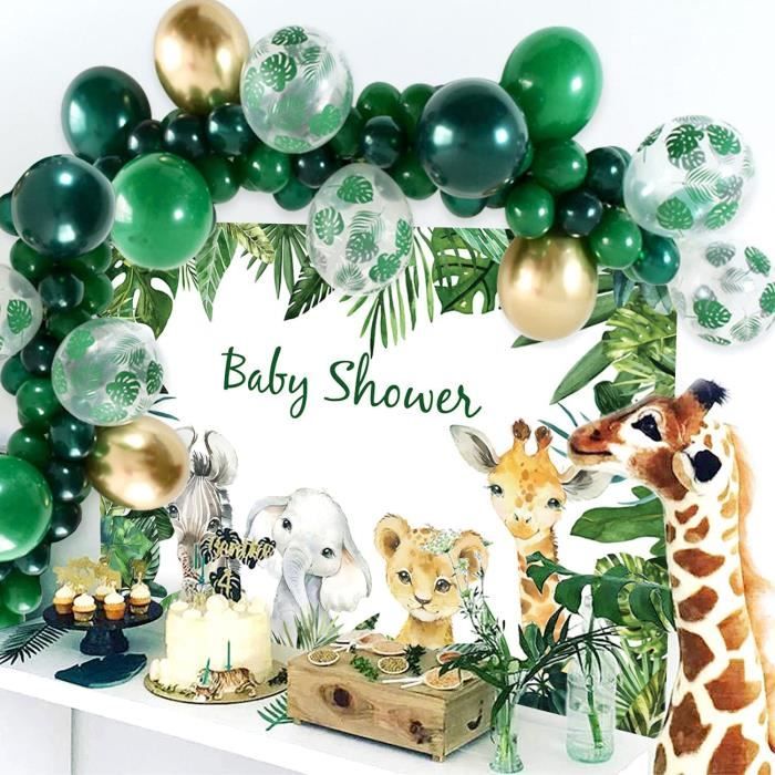 63 PCS Safari Baby Shower Décoration Jungle Party Supplies Safari Baby  Shower Toile de Fond Jungle Baby Shower Décorations Jungle Ba - Cdiscount  Maison
