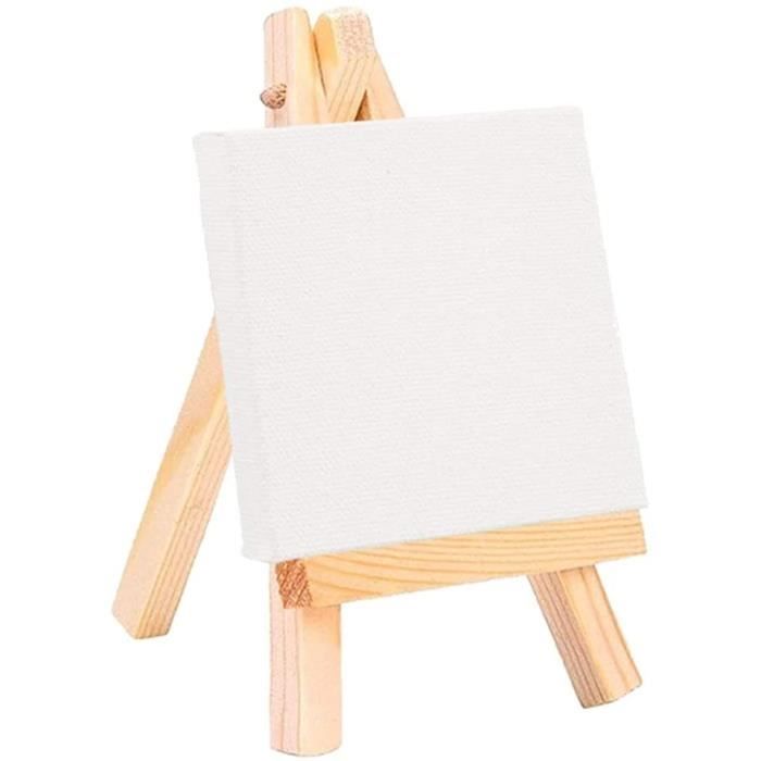 Chevalet Petit Format 2 Chevalets Bois Katmerio 40cm - Pliables - Pour Peinture, Photo, Déco - Pin Naturel Peinture Toile