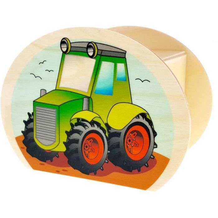 Tirelires Hess Tirelire En Bois Avec Cle Tracteur Cadeau Pour Les Enfants D Anniversaire Env 11 5 X 8 5 X 6 5 Cdiscount Maison