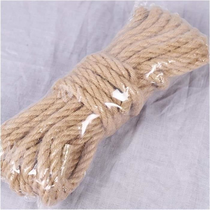 Rouleau De Ficelle De Jute Naturelle - 2mm D'Épaisseur - 50m - Marron - Pour Bricolage Et Emballage - 8