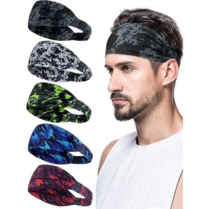 Serre Tete Homme 5 Pcs Bandeau Cheveux Homme Elastique Bandeau