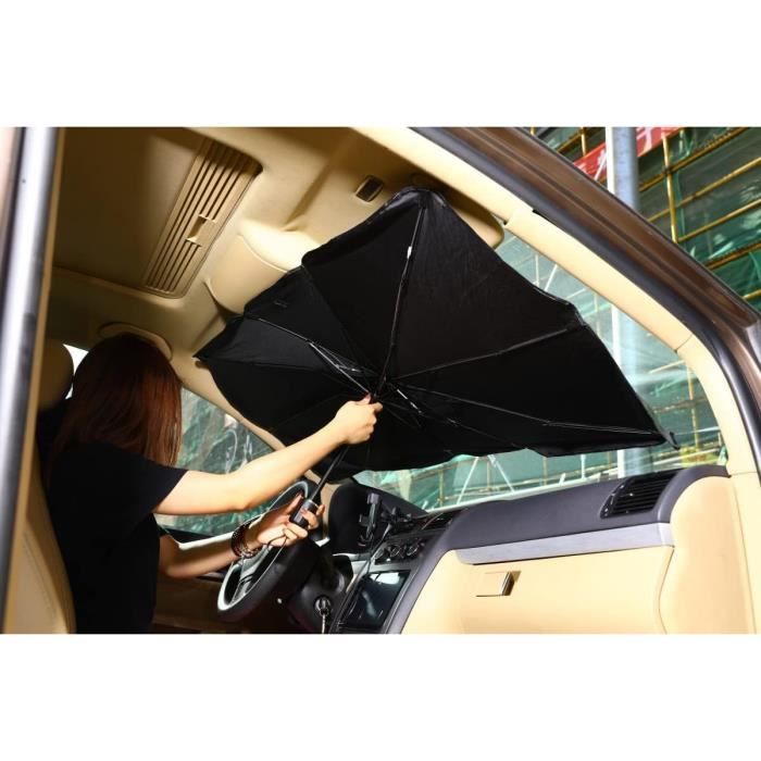 Pare-soleil Voiture 130 X 65 Cm - Réfléchissant Pliable - Protection UV Et Chaleur - Pour Pare-brise Intérieur - 5