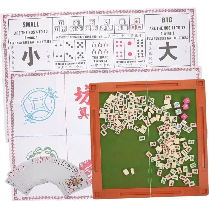Ensemble De Voyage Mini Mahjong - Valise En Bois Carreaux Mah Jongg