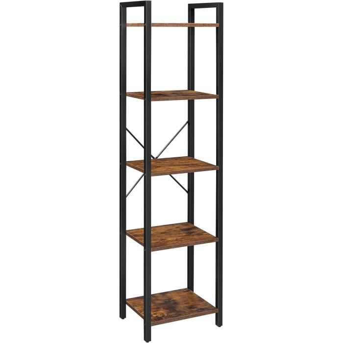 Bibliothèque Avec Porte Étagère à Livres Autoportante Annlera 41x30x109,5 Cm - Meuble Rangement Noir Pour Salon Et Bureau Bibliothèque Avec Porte Étagère à Livres Autoportante Annlera 41x30x109,5 Cm - Meuble Rangement Noir Pour Salon Et Bureau