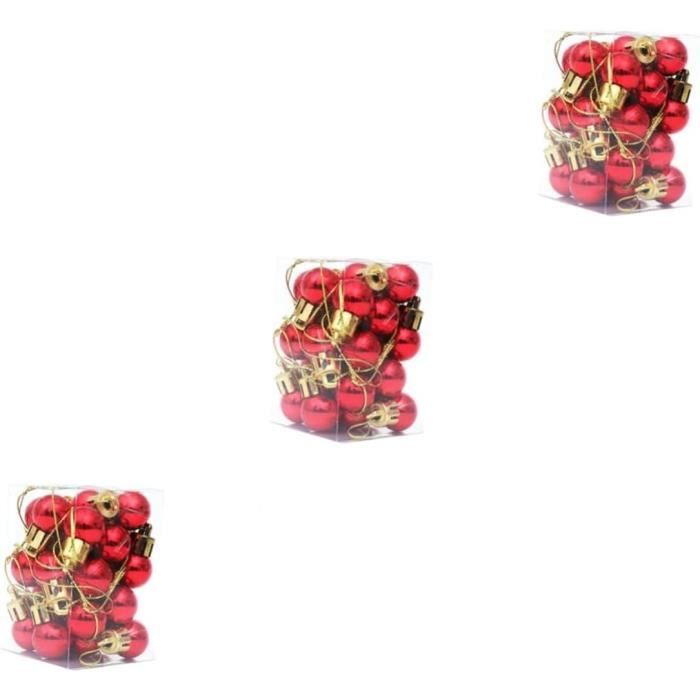 Com-four® 20x Mini Boules De Sapin De Noël En Verre - Petites Déco De 3 Cm Pour Arbre De Noël - Élégantes Et Traditionnelles En Couleurs Laiton Mat Et Brillant