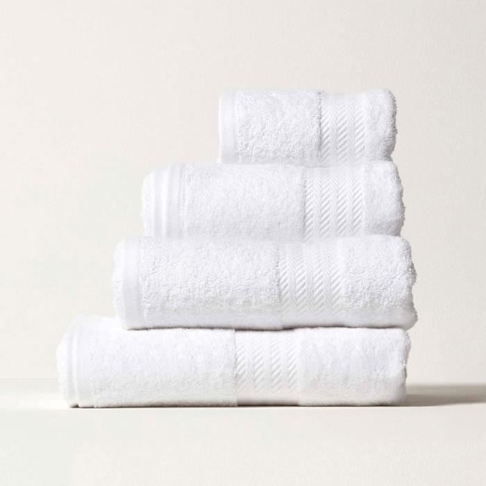 Homescapes Lot de 4 serviettes de bain en coton égyptien 500 gm², Gris ardoise | Leroy Merlin