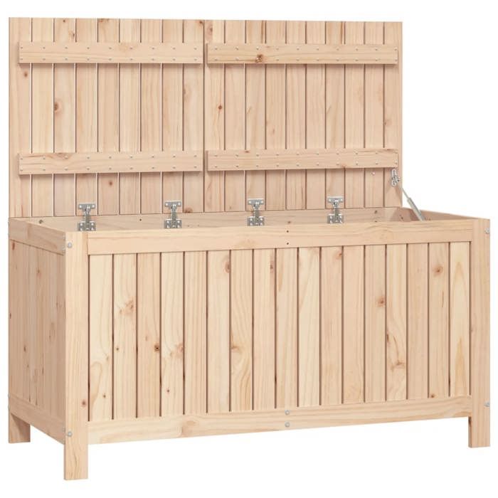 Coffre boîte meuble de jardin rangement 121 x 55 x 64 cm bois massif de pin 02_0013004 Coffre boîte meuble de jardin rangement 121 x 55 x 64 cm bois massif de pin 02_0013004