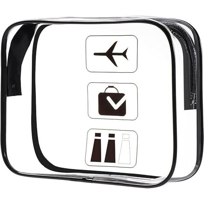 Kit De Pochettes Zippées Transparentes Et étanches 20x20cm – Accessoire De Voyage Pour Avion & Organisation De Valise