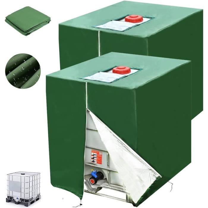 Protection Citerne 1000l Housse De Protection Réservoir IBC 1000L - Bâche Oxford 420D Anti-UV Et Imperméable Avec Fermeture Éclair Housse Anti-algues