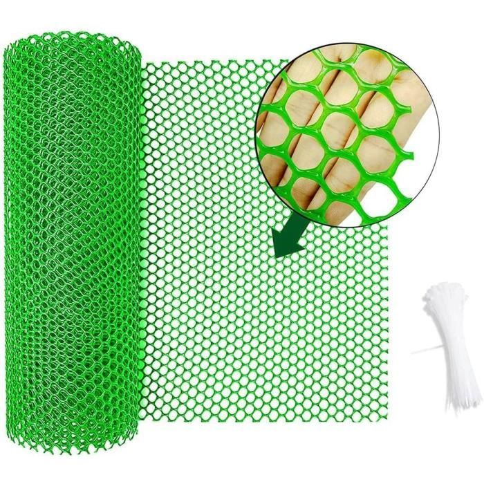 Clôture Volaille Plastique 40 Cm X 6 M – Filet De Jardin Extensible Avec Serre-câbles Pour Poules, Petits Animaux Clôture Volaille Plastique 40 Cm X 6 M – Filet De Jardin Extensible Avec Serre-câbles Pour Poules, Petits Animaux