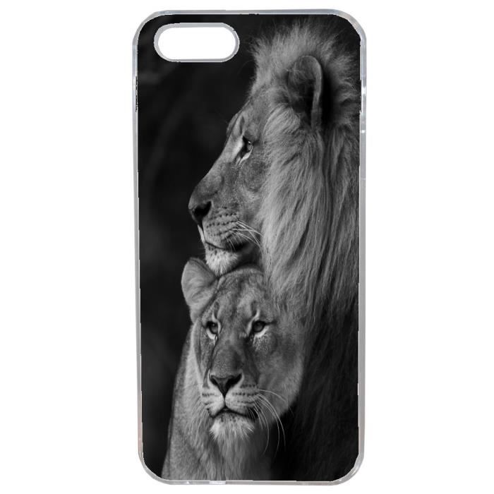 Coque Iphone 4 4s Lion Lionne Amoureux Calin Animaux Sauvage Swag Cdiscount Telephonie