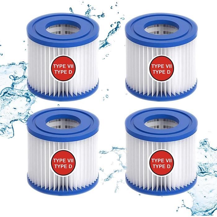 Lot de 4 cartouches filtrantes pour piscine Bestway type III - Type A