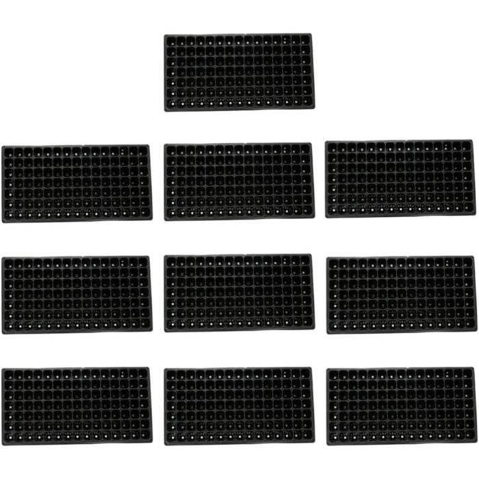Lot De 6 Plateaux De Germination Plantes - 54x28cm, PP, Avec/sans Trous Drainage, Pour Semis, Jardinage Intérieur - 9