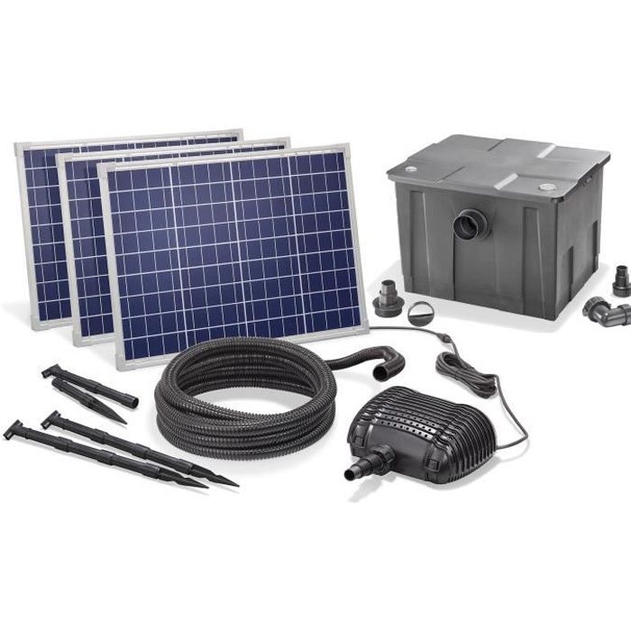 Kit complet de filtre solaire professionnel pour bassin Esotec 100902, débit