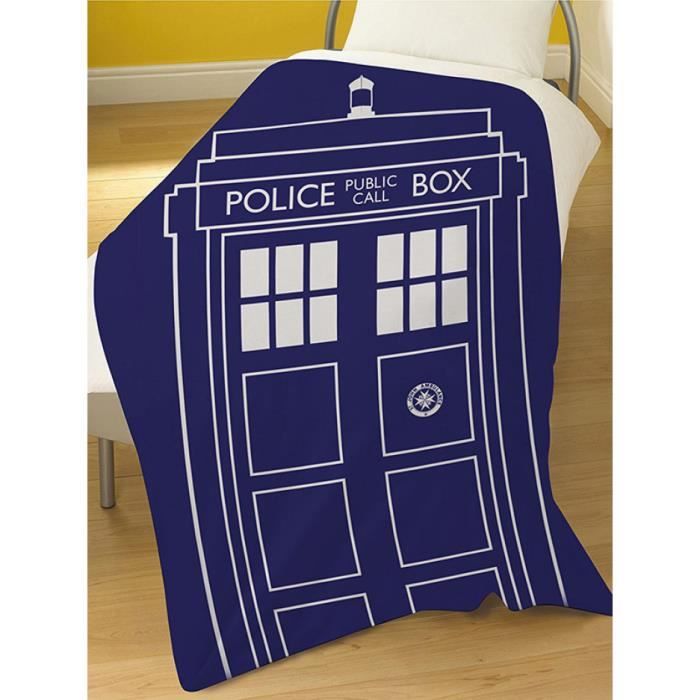 Doctor Who Tardis Couverture Polaire Jeté de lit 