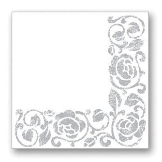 16 Serviettes Merry-Christmas Houx - Argentées Pour L'anniversaire De