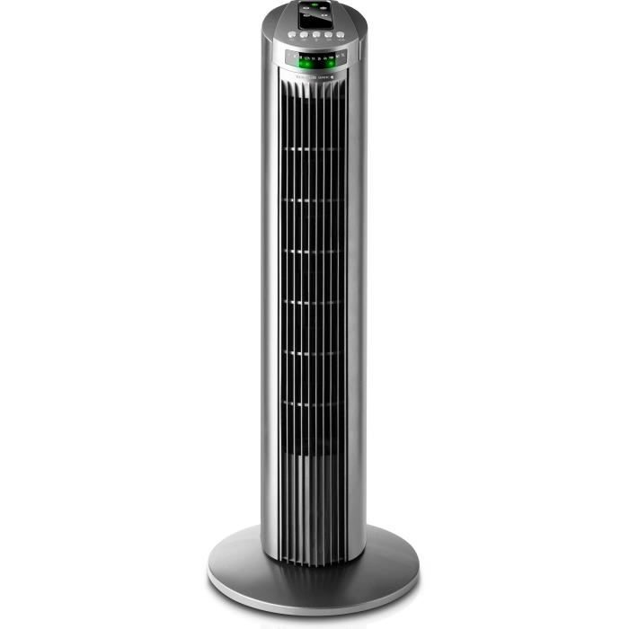 Ventilateur colonne TAURUS BABEL RC avec télécommande 45 watts - 3 vitesses - Gris