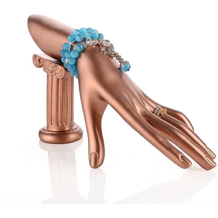 Présentoir Bijoux En T Métal - Support Colliers Et Boucles D'oreilles - Or Et Blanc