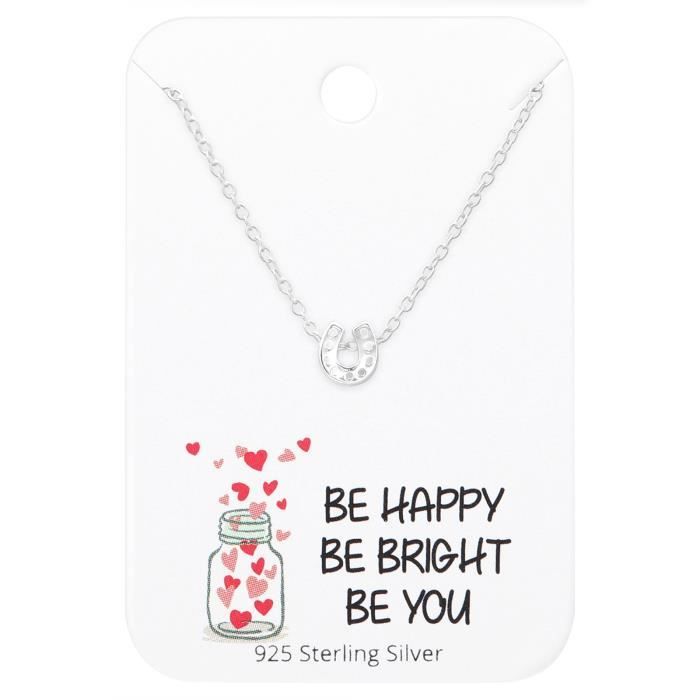 YFN Collier avec Pendentif Cheval en Argent Sterling 925 pour Filles
