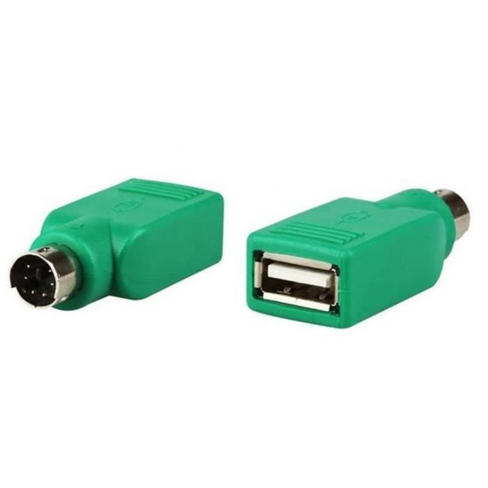 Autre peripherique usb,Adaptateur USB femelle vers mâle,convertisseur pour PS2,accessoires clavier et souris d'ordi- Green[B8787]
